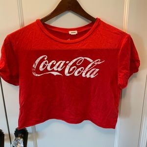 garage coca cola crop top